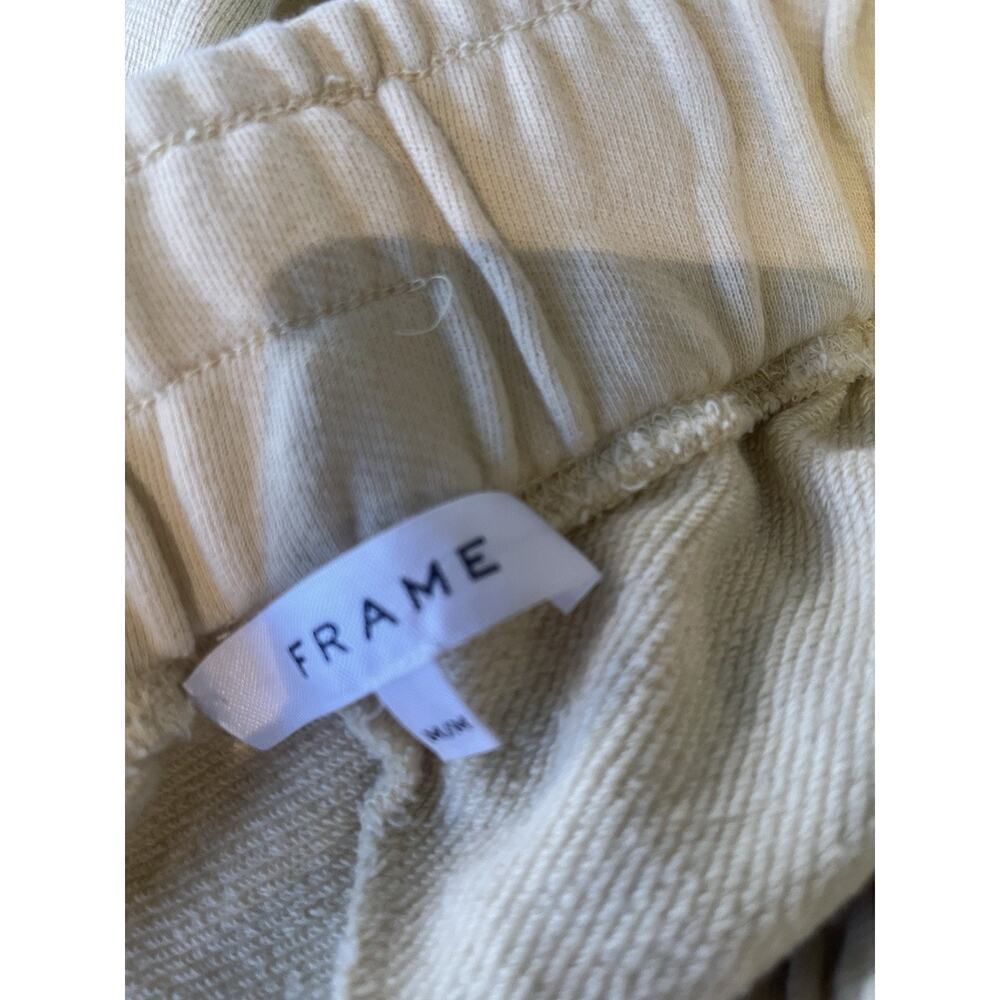 Frame Cropped French Cotton - Terry Track Pants Size L - Picture 6 of 7